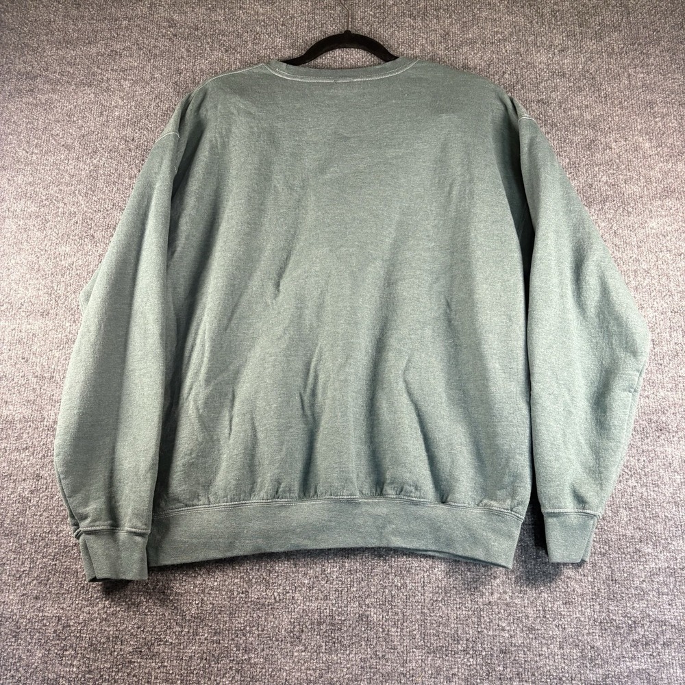 Renewal Lake Tahoe California Embroidered Crewneck Sweatshirt Green M/L - Picture 5 of 7